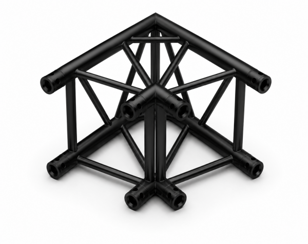 TR-01-2YK1 Black 2 Yollu Siyah Kare Truss Köşe