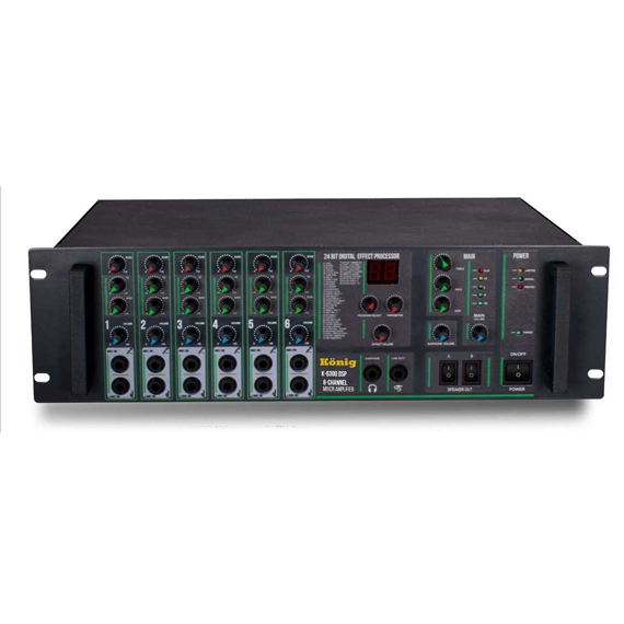 K6300 6 Kanal 300 Watt 100V Power Mixer