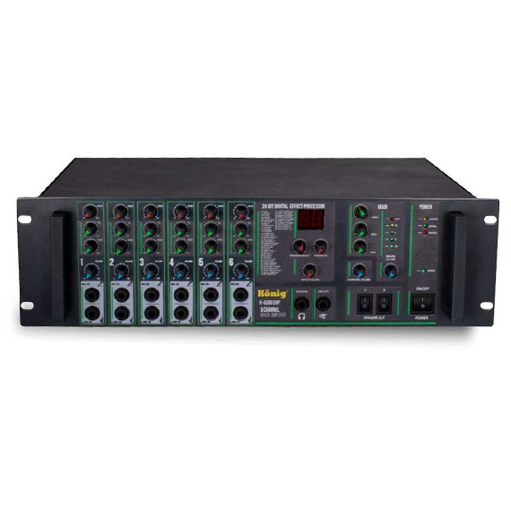 K6500 6 Kanal 500 Watt 100V Power Mixer