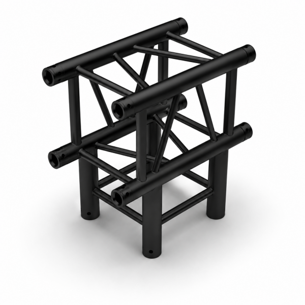 TR-01-3YK Black 3 Yollu Siyah Kare Truss Köşe