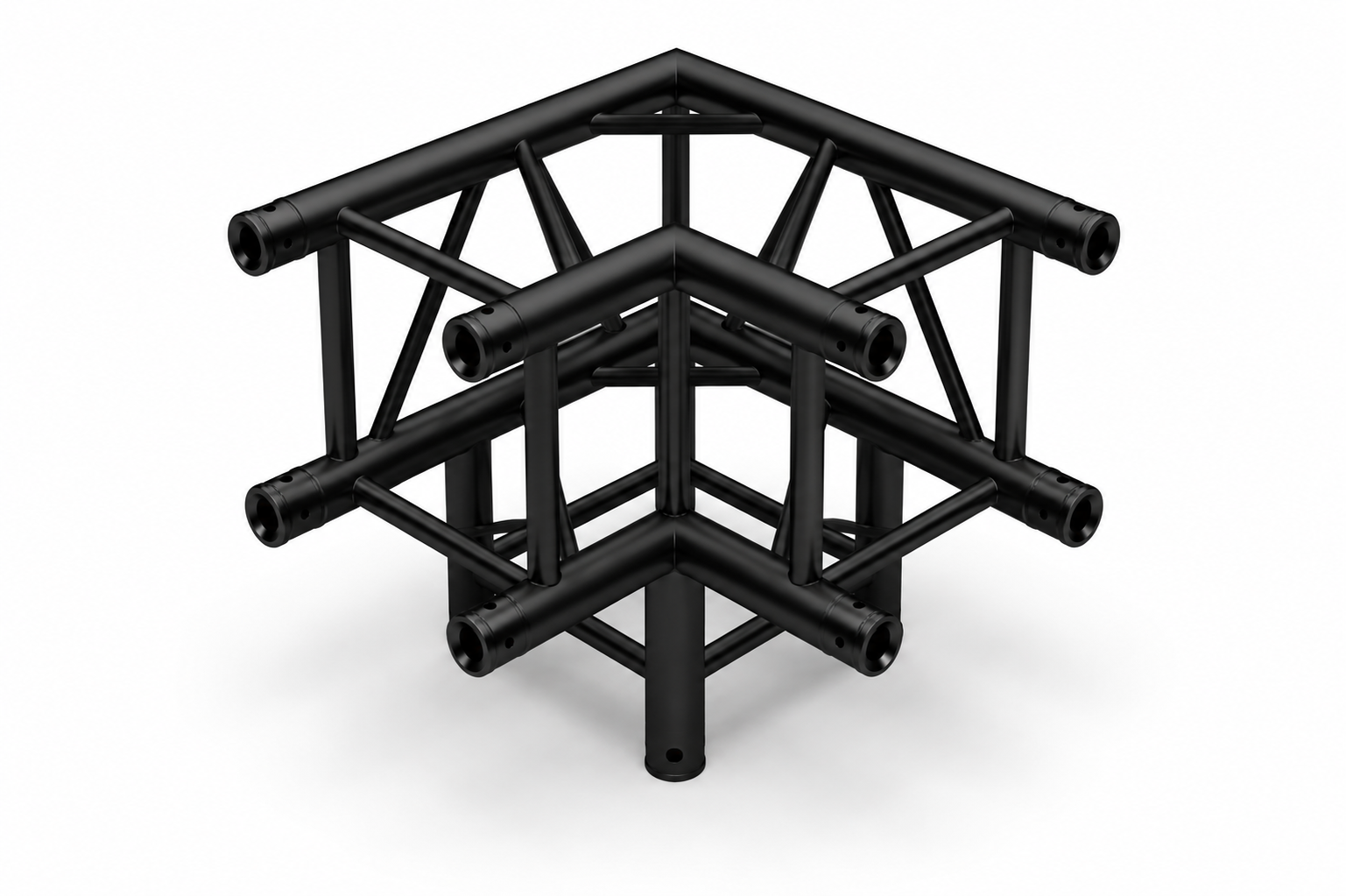 TR-01-3YK-1 Black 3 Yollu Siyah Kare Truss Köşe