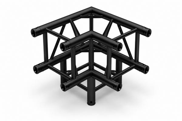 TR-01-3YK-1 Black 3 Yollu Siyah Kare Truss Köşe