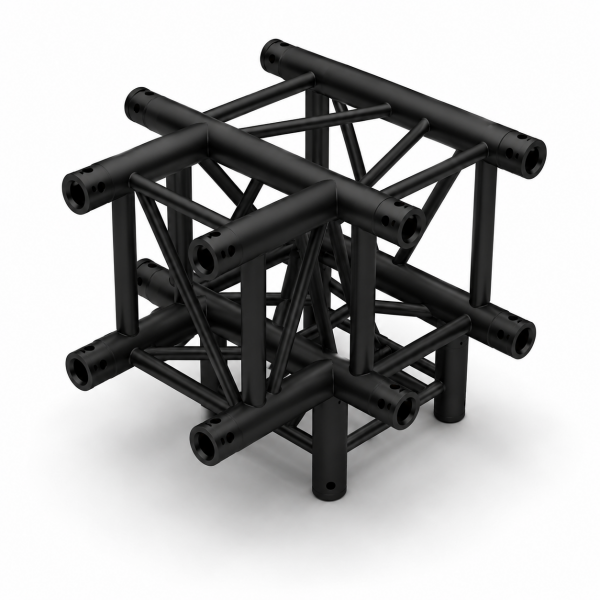 TR-01-4YK Black 4 Yollu Siyah Kare Truss Köşe