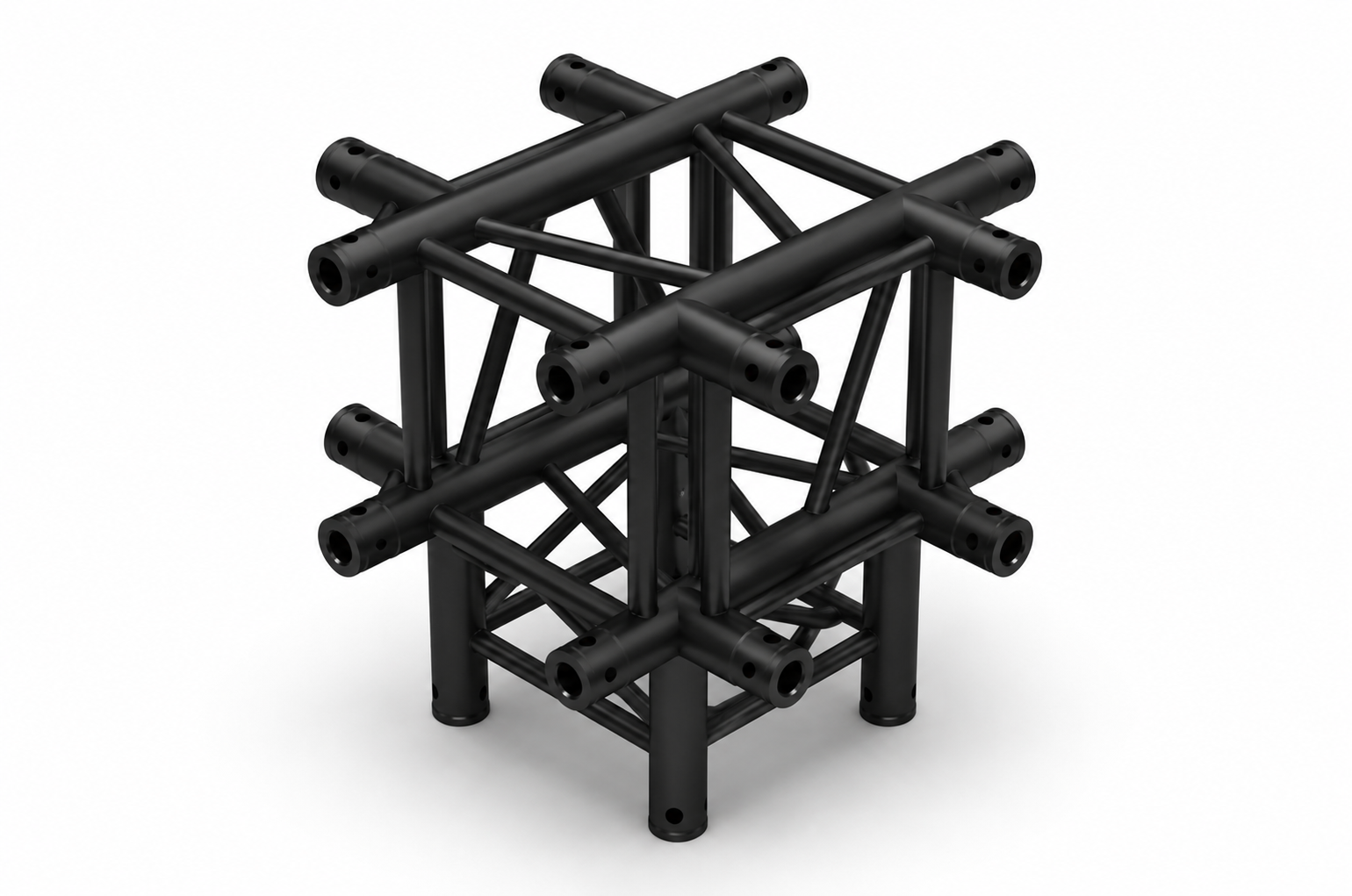 TR-01-5YK Black 5 Yollu Siyah Kare Truss Köşe