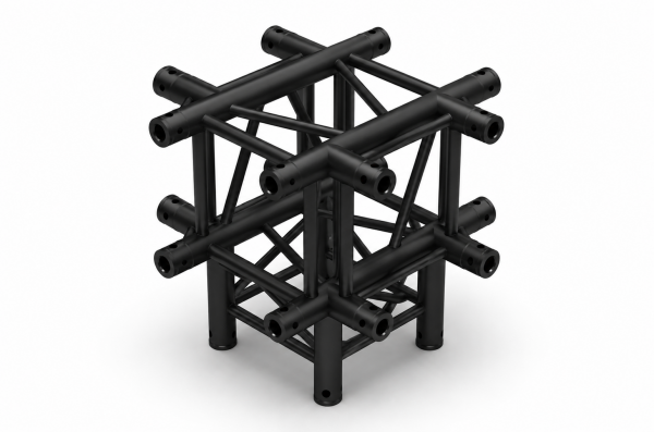 TR-01-5YK Black 5 Yollu Siyah Kare Truss Köşe