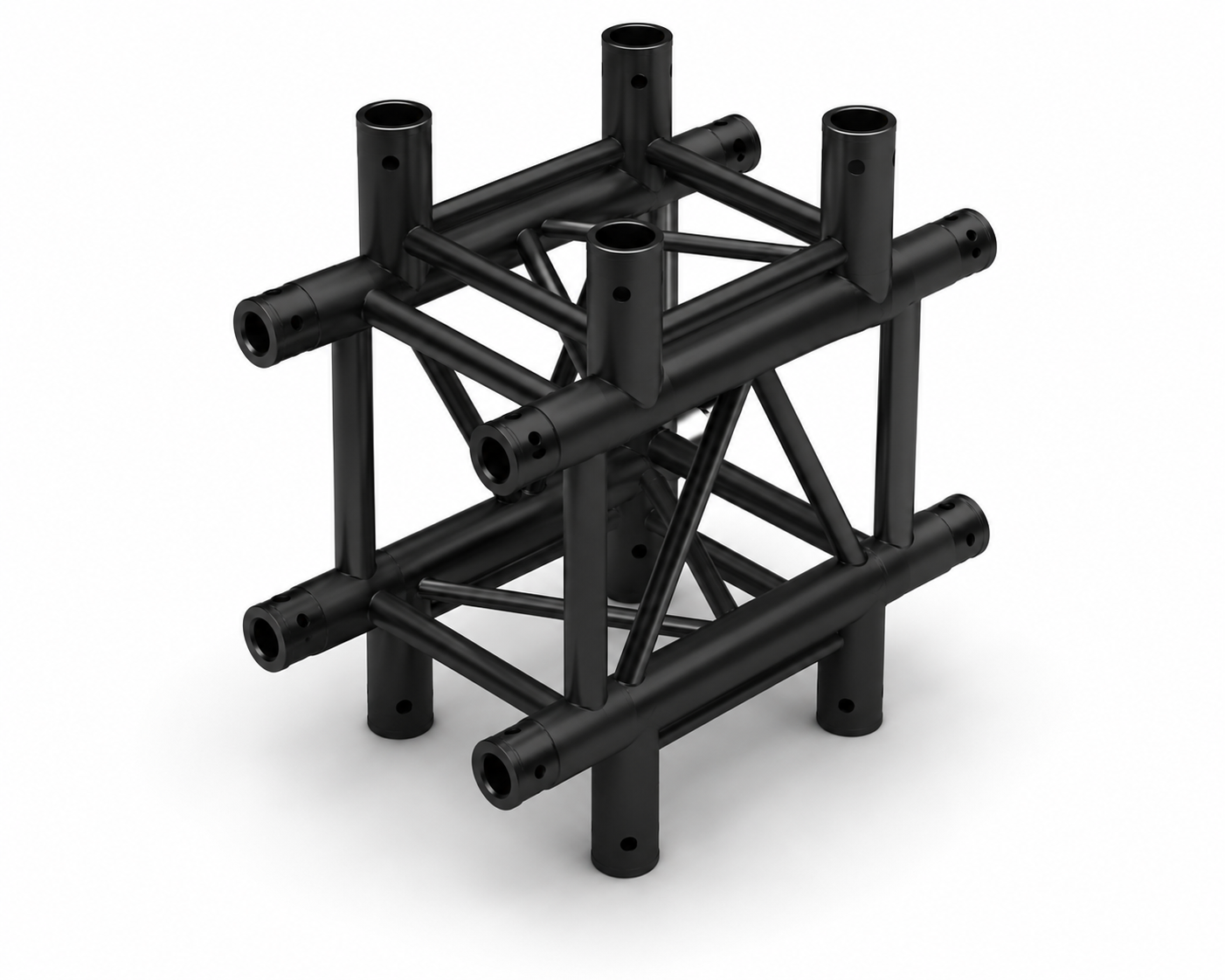 TR-01-6YK Black 6 Yollu Siyah Kare Truss Köşe