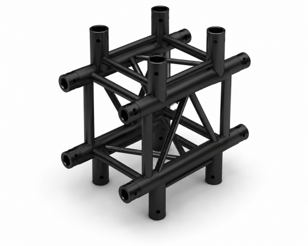 TR-01-6YK Black 6 Yollu Siyah Kare Truss Köşe