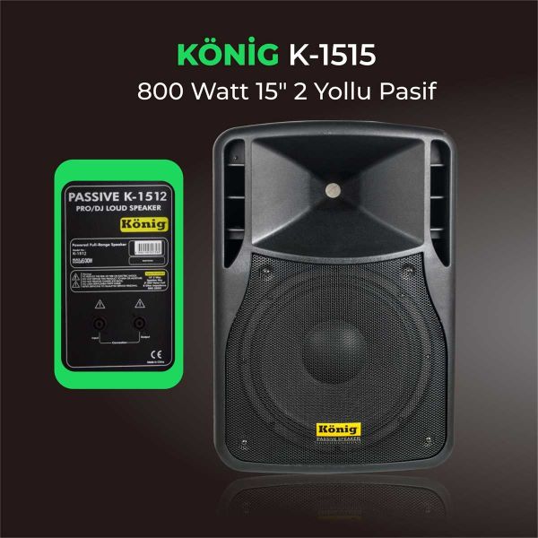 K1515 1x15'' 800 Watt Pasif Hoparlör