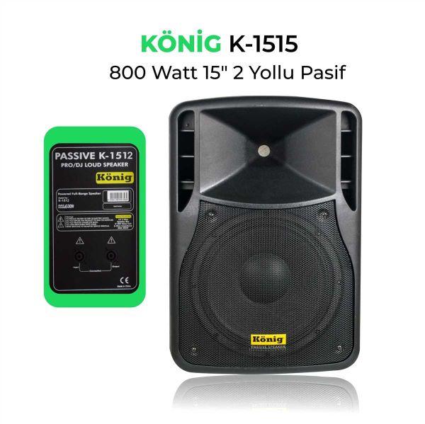 K1515 1x15'' 800 Watt Pasif Hoparlör