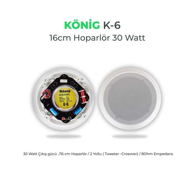 K6 30 Watt Tavan Hoparlörü