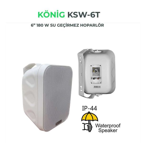 KSW 6T B 6'' 180 Watt Dış Çephe Sütun Hoparlör