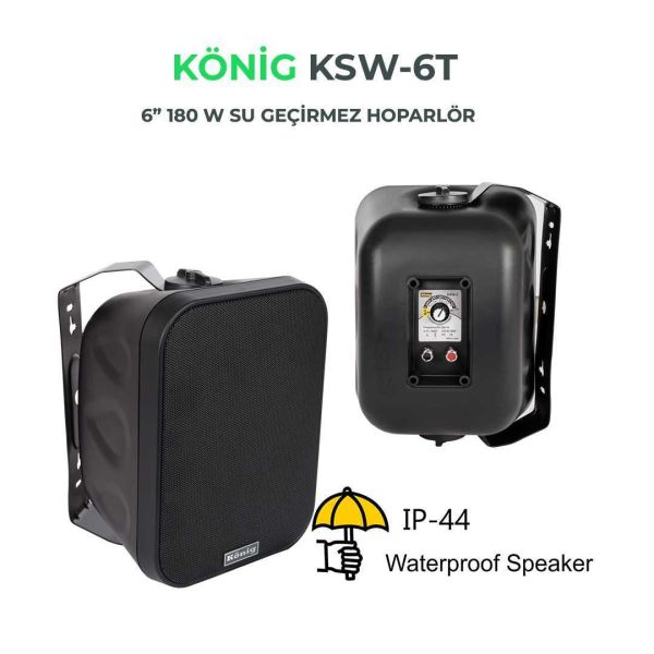 KSW 6T S 6'' 180 Watt Dış Cephe Sütun Hoparlör