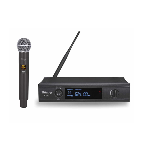 K401 Tek Kanal UHF Telsiz Mikrofon