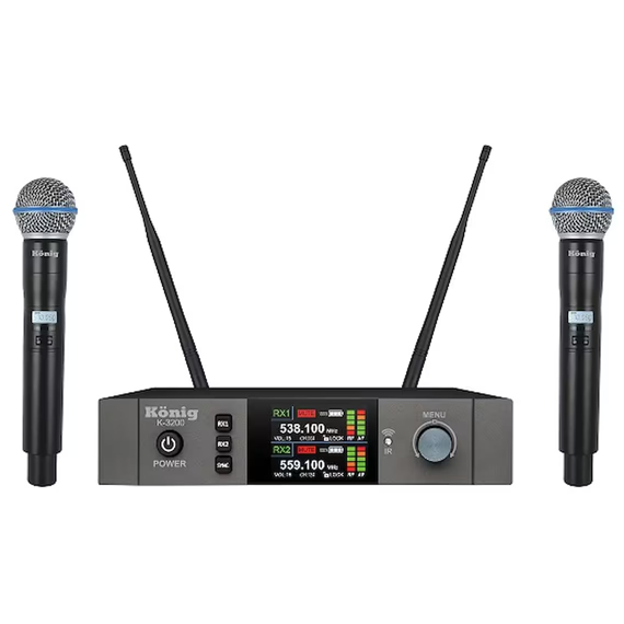 K3200 Çift Kanal Çift El Telsiz Mikrofon