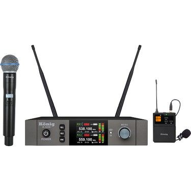 K3200 Çift Kanal El+Yaka Telsiz Mikrofon