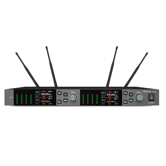 K420 4 Kanal UHF Telsiz Receiver