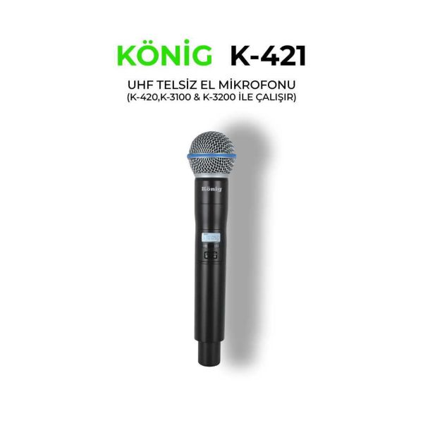 K421 UHF Telsiz El Mikrofonu
