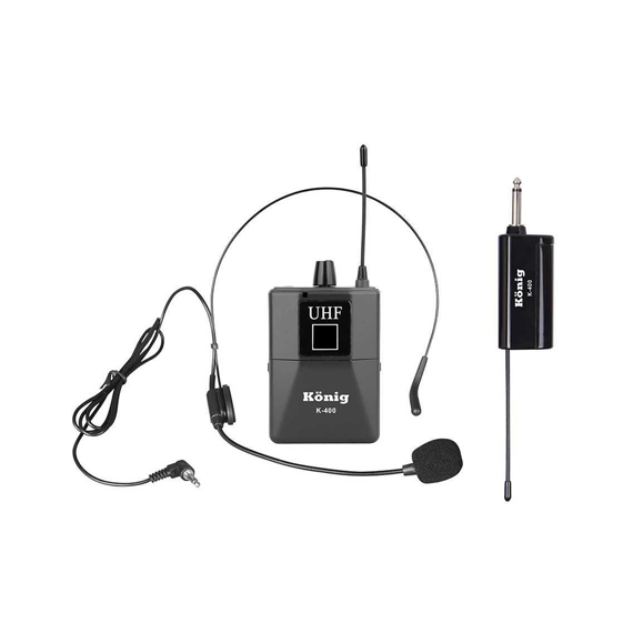 K400 UHF Telsiz Headset Mikrofon