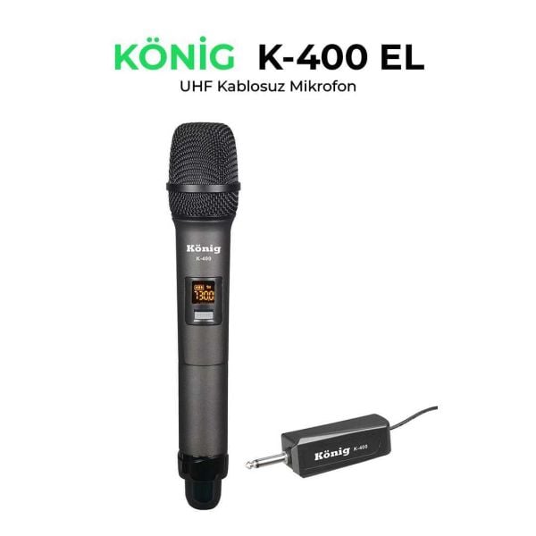 K400 UHF Telsiz El Mikrofon