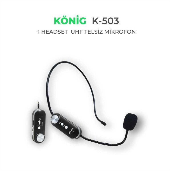K503 UHF Telsiz Headset Mikrofon