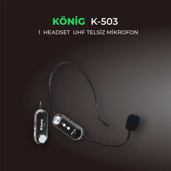 K503 UHF Telsiz Headset Mikrofon
