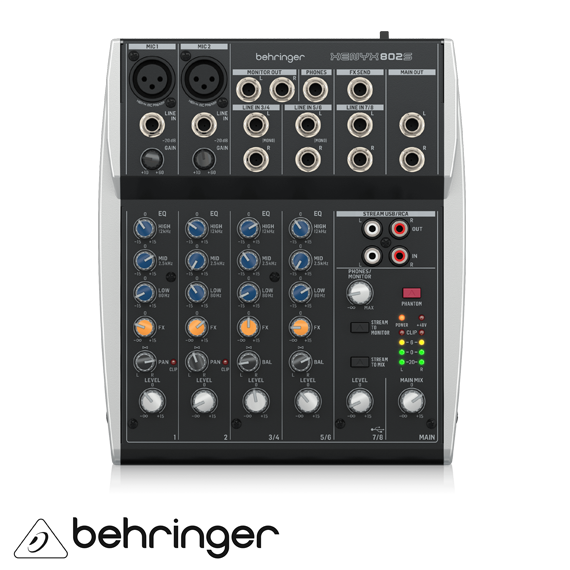 XENYX 802S 8 Kanal Anolog Mixer