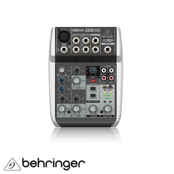 XENYX Q502 USB 5 Kanal Anolog Mixer