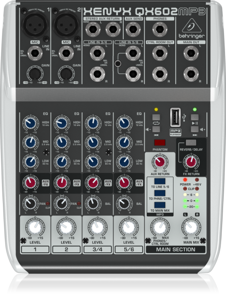 XENYX QX602 MP3  Kanal Anolog Mixer