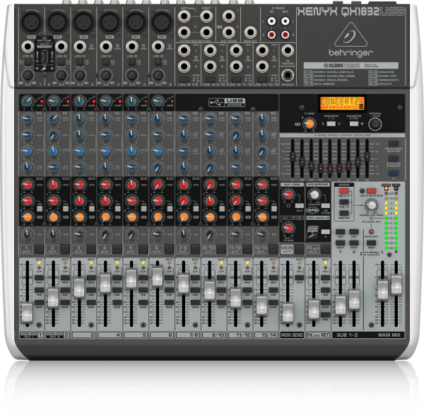 XENYX QX1832 USB 18 Kanal Anolog Mixer