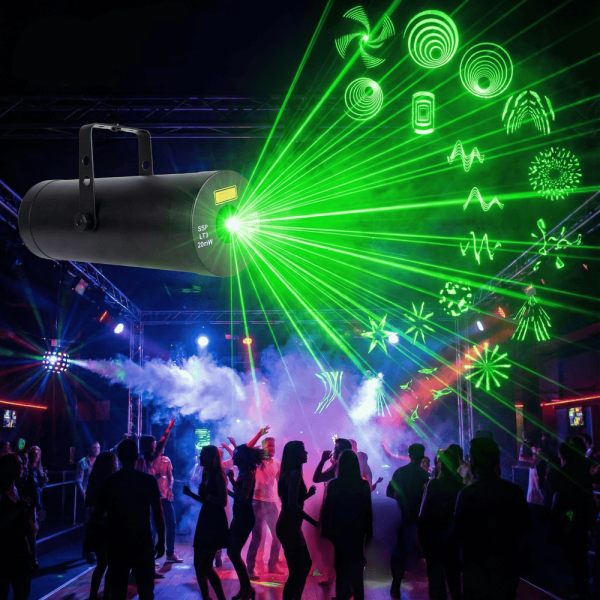 LT3 20mW Yeşil Lazer 30 Gobo