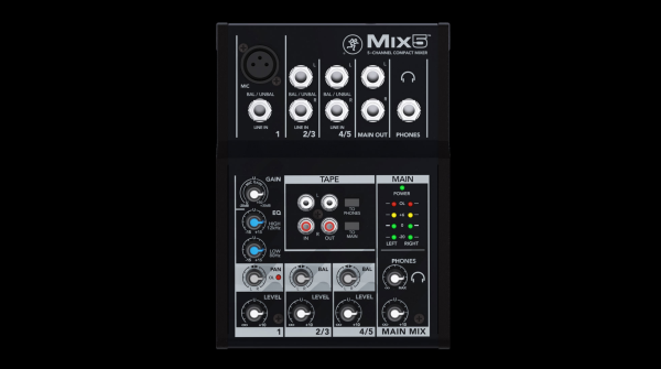 MIX5 5 Kanal Anolog Mixer