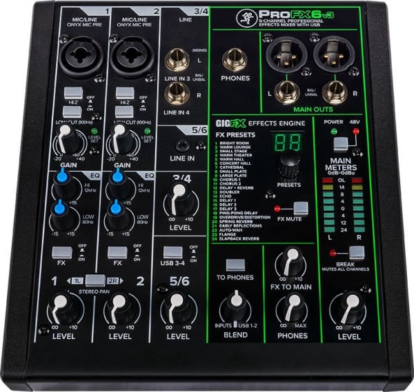 PROFX6 V3 6 Kanal Anolog Mixer