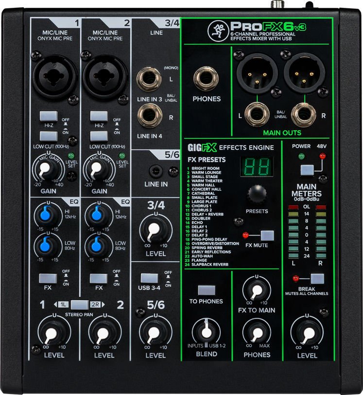 PROFX6 V3 6 Kanal Anolog Mixer