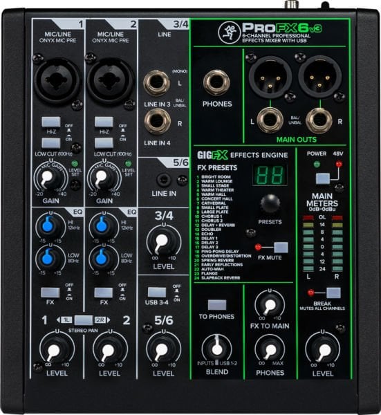 PROFX6 V3 6 Kanal Anolog Mixer
