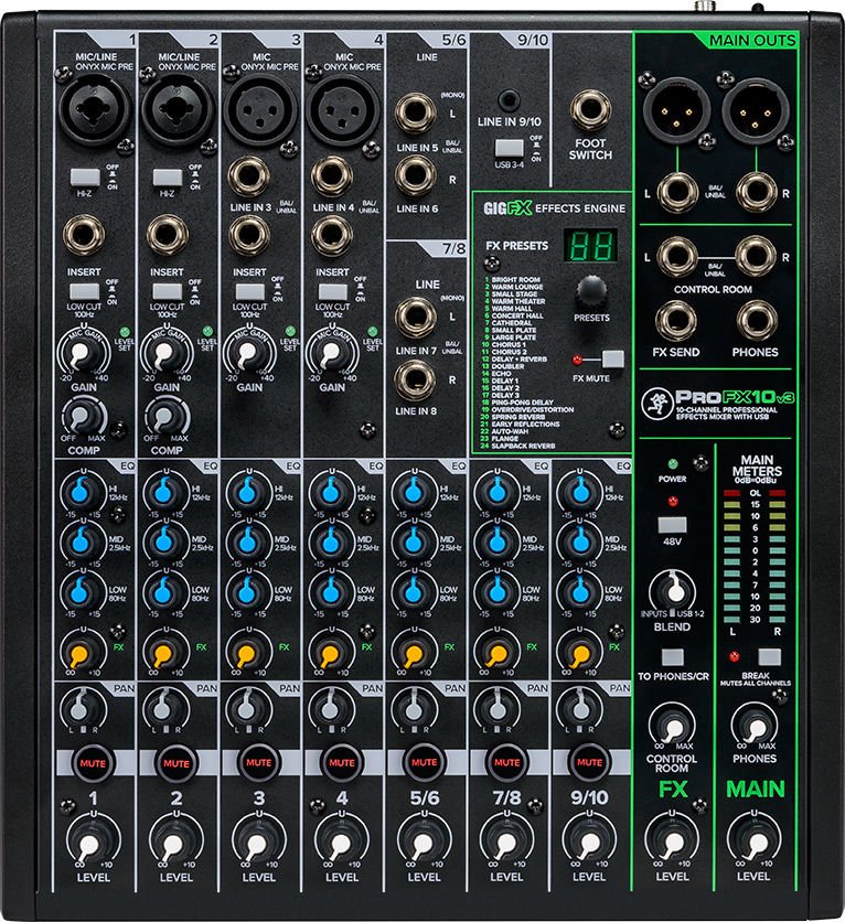 PROFX 10 V3 10 Kanal Anolog Mixer