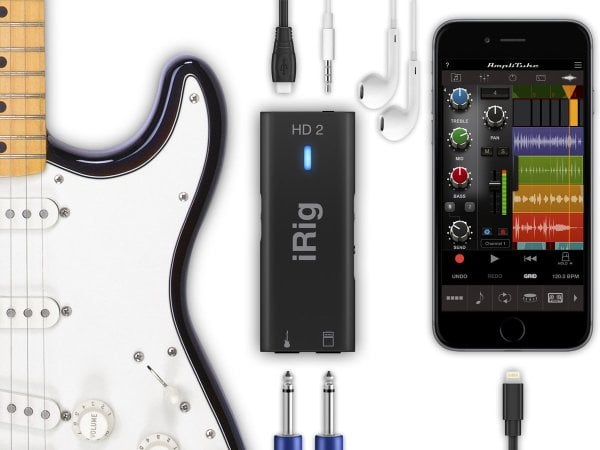 iRig HD 2 Profesyonel Kalitede Gitar için 24bit/96kHz Dijital Ses Arabirimi