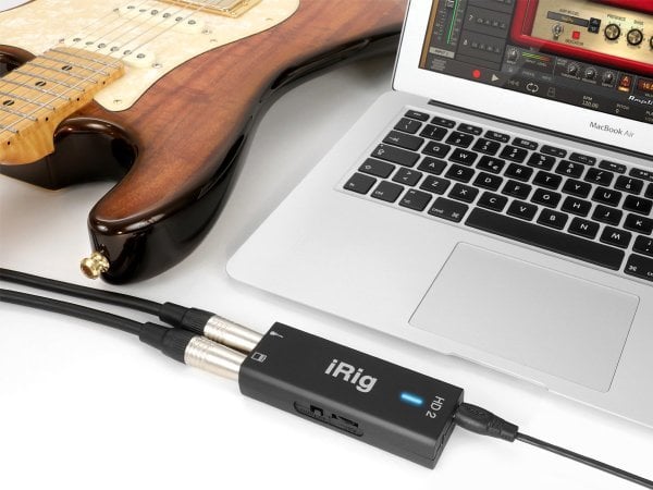 iRig HD 2 Profesyonel Kalitede Gitar için 24bit/96kHz Dijital Ses Arabirimi