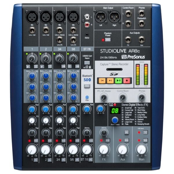 StudioLive AR8c 8 Kanal Analog Mikser (USB-C)