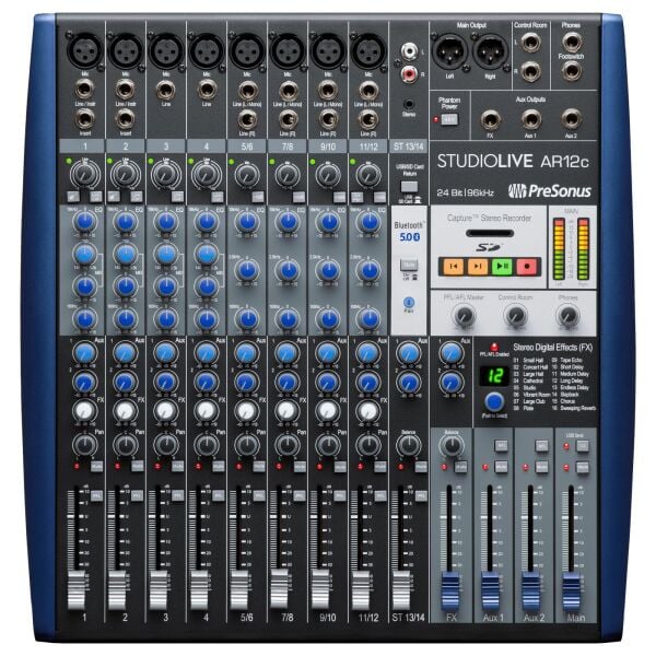 StudioLive AR12c 12 Kanal Analog Mikser (USB-C)
