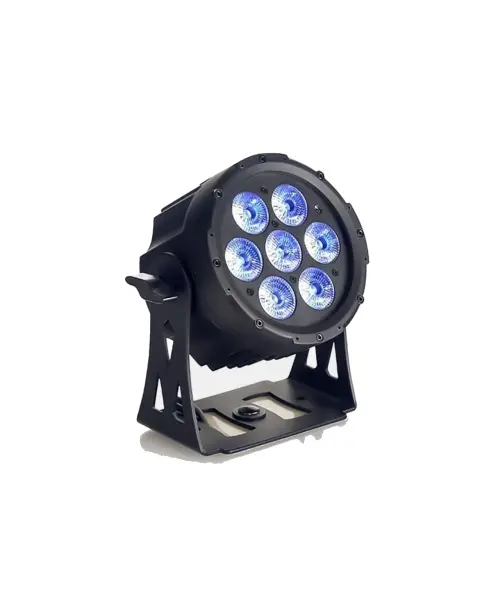 SLIM PAR7WP 7x12 Watt RGBWAUV IP65 Slim LED Par