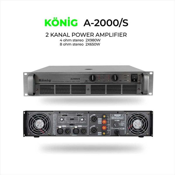 A2000 2x850 Watt Power Amfi