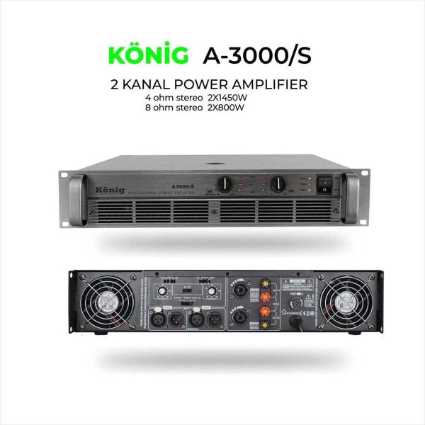 A3000 2x1350 Watt Power Amfi